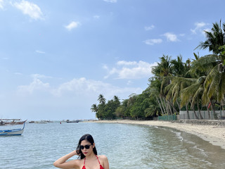 at beach