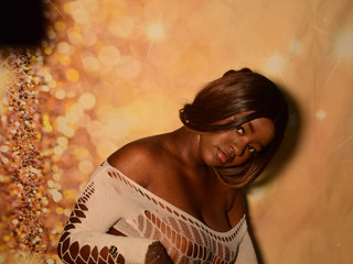 Cute ebony