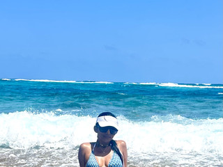 En la playa