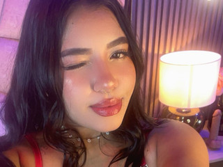 In red lingerie for you