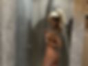 Hot naked shower