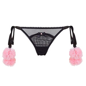 Agent Provocateur Mally Tie Side Brief Black and Pink