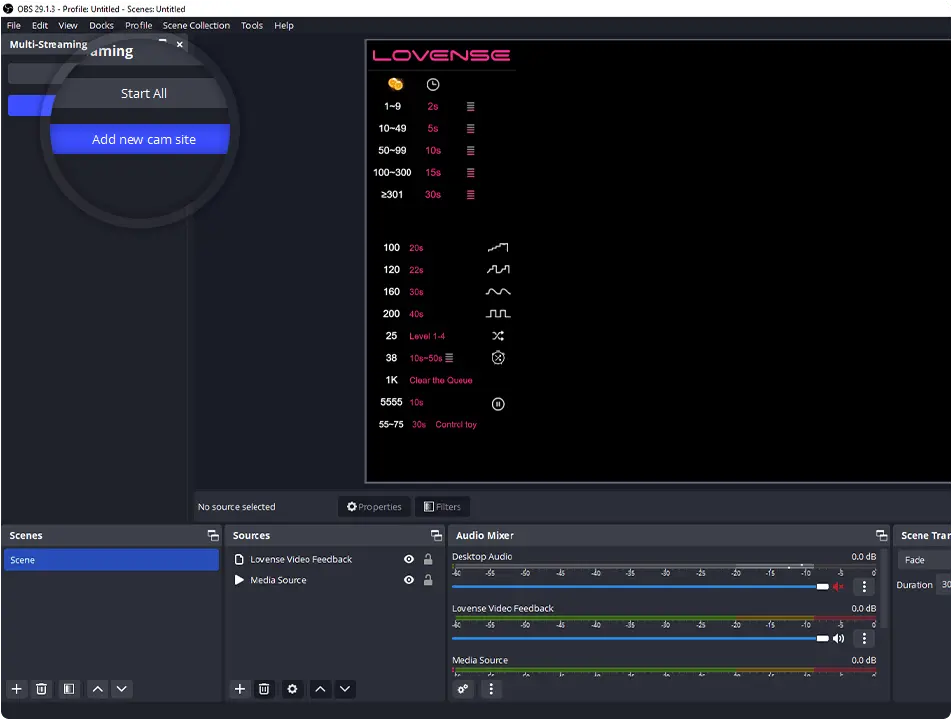 How do I set up OBS for multiple output?