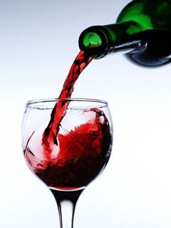 Glass of red wine