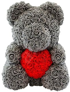 Teddy bear made of roses