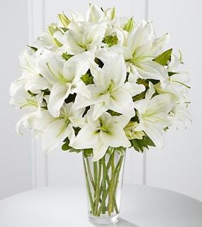 Bouquet of white lilies