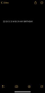 22 December my birthday!