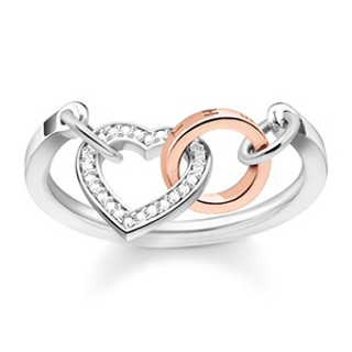 THOMAS SABO RING TOGETHER HEART DIAMOND